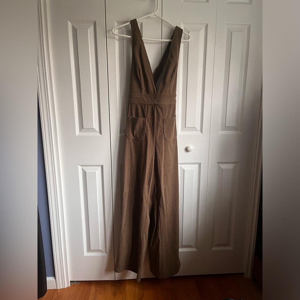 Corduroy Flare Jumpsuit